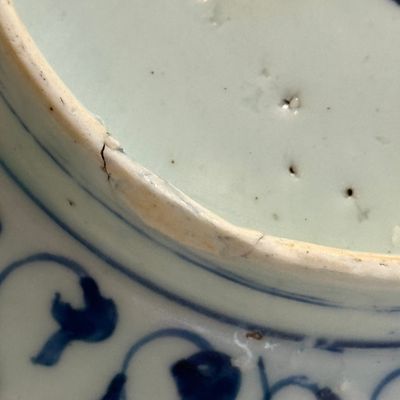 A blue and white Chinese 'Qilin and Flying Horses' bowl — photo 15