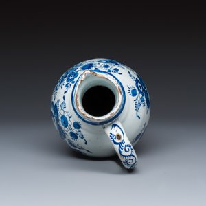 A blue and white Dutch Delft 'Pastoral Landscape' ewer — photo 7