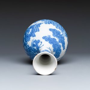 A blue and white Dutch Delft chinoiserie bottle vase — 照片 6