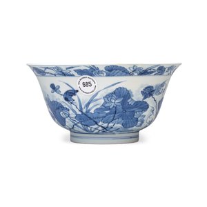 A fine Chinese blue and white 'Herons by a Lotus Pond' bowl — 照片 5