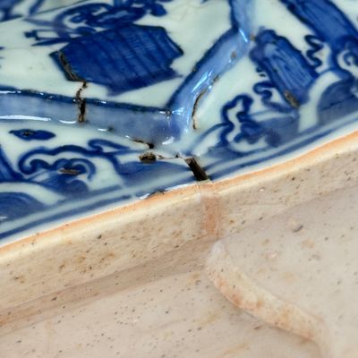 A fine Chinese blue and white figure of the immortal Zhongli Quan — 照片 21