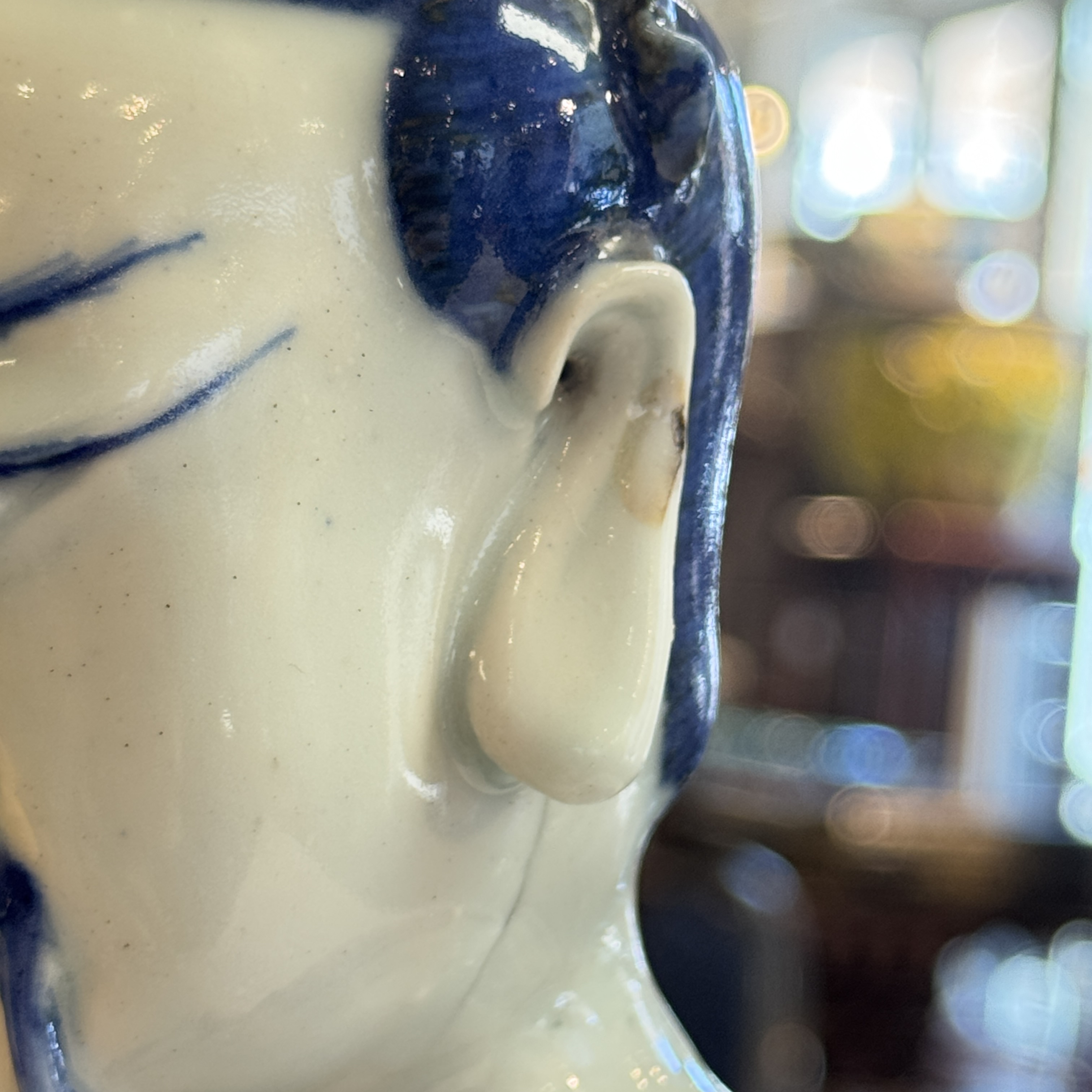 A fine Chinese blue and white figure of the immortal Zhongli Quan — 照片 25
