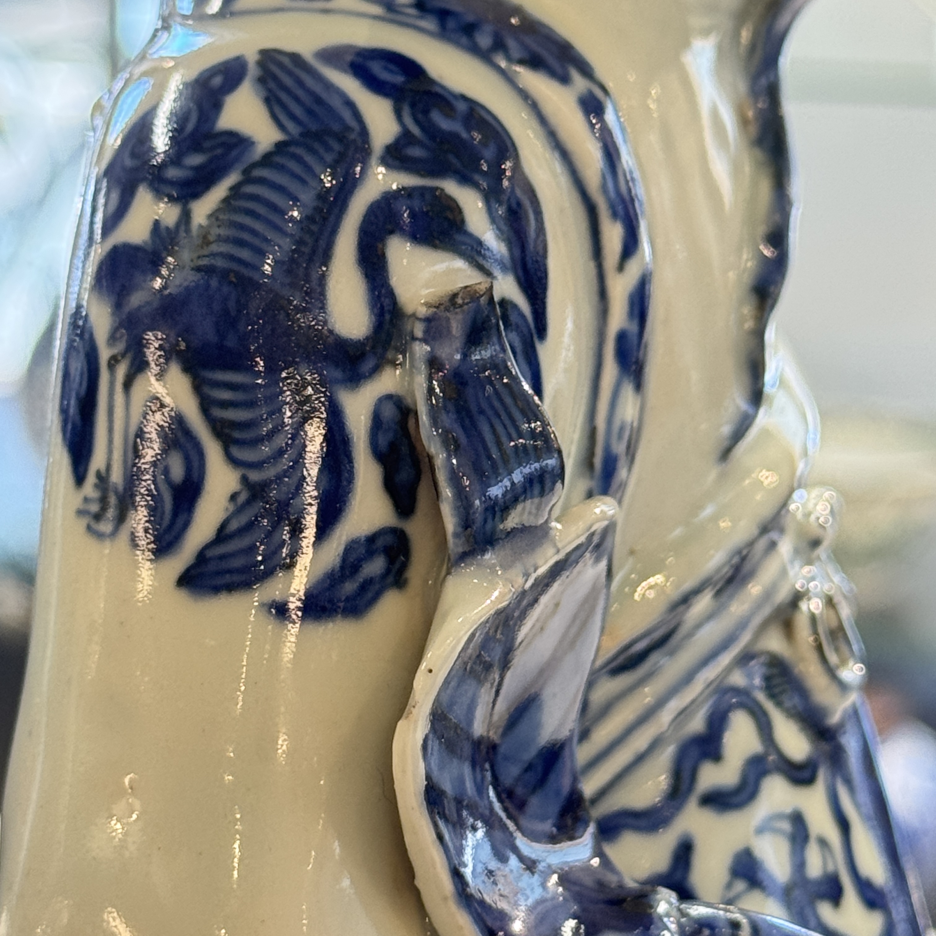 A fine Chinese blue and white figure of the immortal Zhongli Quan — 照片 26