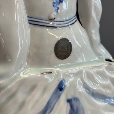A fine Chinese blue and white figure of the immortal Zhongli Quan — 照片 10