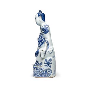 A fine Chinese blue and white figure of the immortal Zhongli Quan — 照片 3