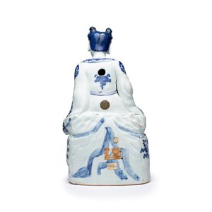 A fine Chinese blue and white figure of the immortal Zhongli Quan — 照片 4