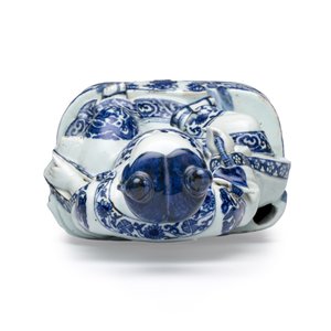 A fine Chinese blue and white figure of the immortal Zhongli Quan — 照片 7