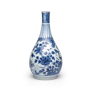 A fine Chinese blue and white pear-shaped 'Phoenix' vase — 照片 5