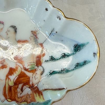 A fine Chinese export porcelain 'Judgement of Paris' spoon tray — 照片 4