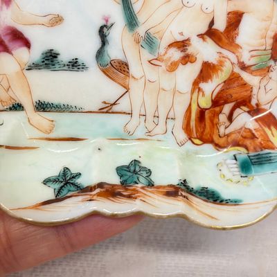 A fine Chinese export porcelain 'Judgement of Paris' spoon tray — 照片 6