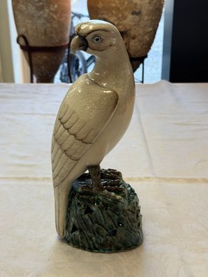 A fine Chinese polychrome-glazed model of a hawk — photo 1