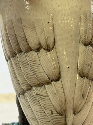 A fine Chinese polychrome-glazed model of a hawk — photo 11