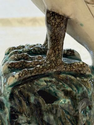 A fine Chinese polychrome-glazed model of a hawk — photo 12
