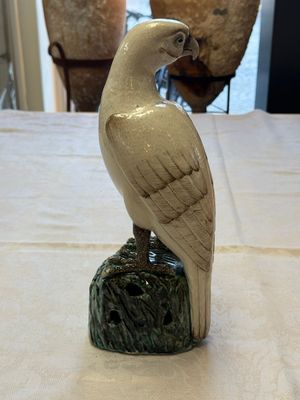 A fine Chinese polychrome-glazed model of a hawk — photo 3
