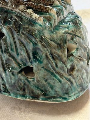 A fine Chinese polychrome-glazed model of a hawk — photo 9