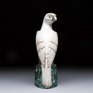 A fine Chinese polychrome-glazed model of a hawk — photo 4