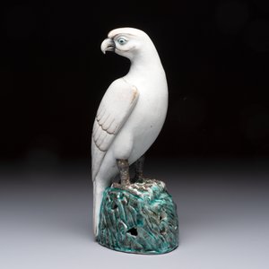 A fine Chinese polychrome-glazed model of a hawk — photo 6