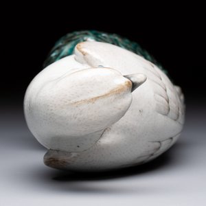 A fine Chinese polychrome-glazed model of a hawk — photo 7