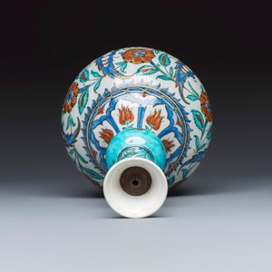 A fine Samson Iznik-style bottle vase with saz leaves — photo 6