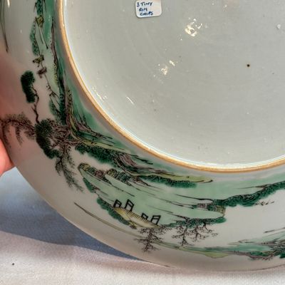 A fine and rare Chinese famille verte 'Kingfisher' dish — photo 11