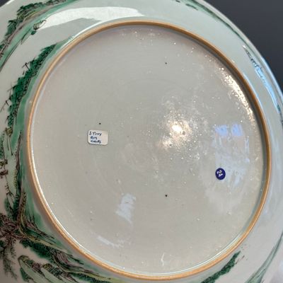 A fine and rare Chinese famille verte 'Kingfisher' dish — photo 15