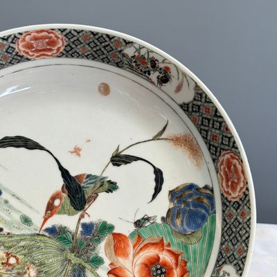 A fine and rare Chinese famille verte 'Kingfisher' dish — photo 4