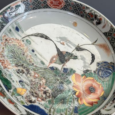 A fine and rare Chinese famille verte 'Kingfisher' dish — photo 6