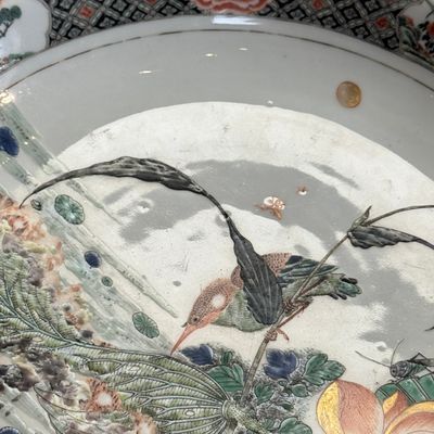 A fine and rare Chinese famille verte 'Kingfisher' dish — photo 7