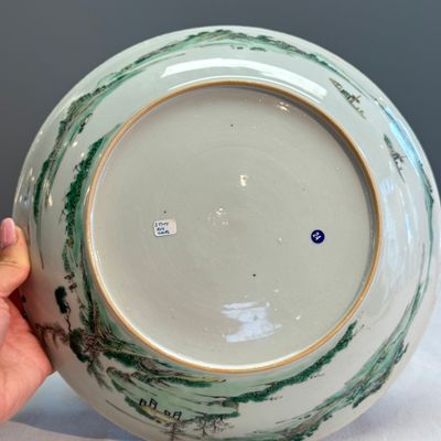 A fine and rare Chinese famille verte 'Kingfisher' dish — photo 10