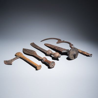 A group of five African tribal weapons, 19/20th C.