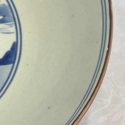 A large Chinese blue and white 'Ba Xian Zhu Shou 八仙祝壽' bowl — photo 13