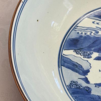 A large Chinese blue and white 'Ba Xian Zhu Shou 八仙祝壽' bowl — photo 10