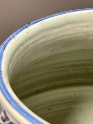 A large Chinese blue and white jar with Buddhist symbols, shells and insects — 照片 12