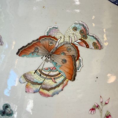 A large Chinese famille rose 'Hu' vase with birds and butterflies — photo 18