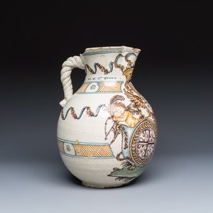 A large polychrome Talavera armorial ewer — photo 4