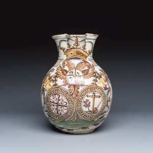 A large polychrome Talavera armorial ewer — photo 5