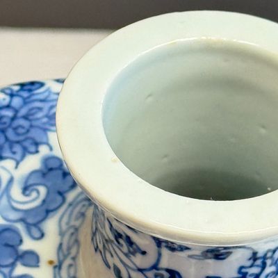 A pair of Chinese blue and white 'Blossoming Flower Branches' square flasks and covers — 照片 50