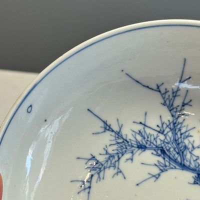 A pair of Chinese blue and white 'Ta Xue Xun Mei 踏雪尋梅' plates — 照片 29