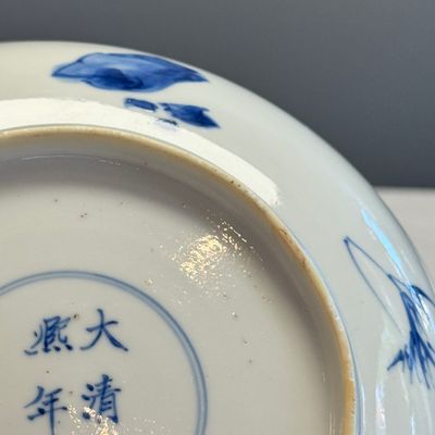 A pair of Chinese blue and white 'Ta Xue Xun Mei 踏雪尋梅' plates — 照片 40