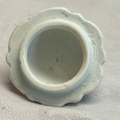 A pair of Chinese blue and white covered mustard pots with floral design — 照片 28