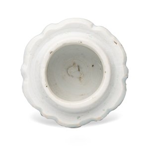 A pair of Chinese blue and white covered mustard pots with floral design — 照片 15