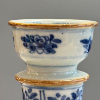 A pair of Chinese blue and white double-walled 'Linglong' hookah bases  — photo 12