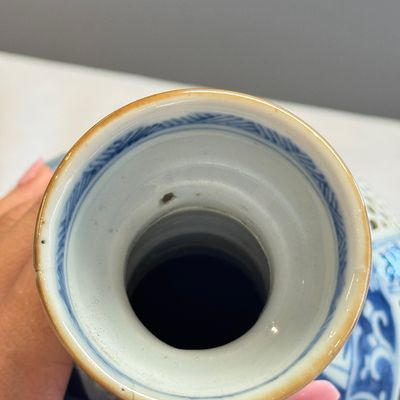 A pair of Chinese blue and white double-walled 'Linglong' hookah bases  — photo 13