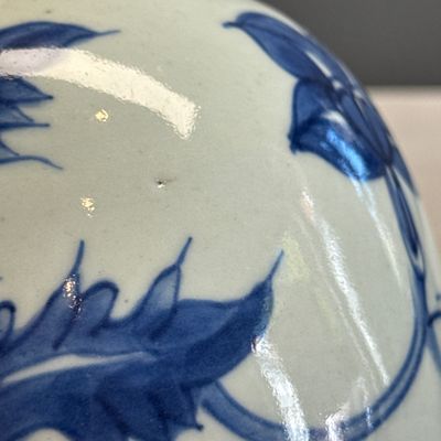 A pair of Chinese blue and white jars with floral design — photo 11