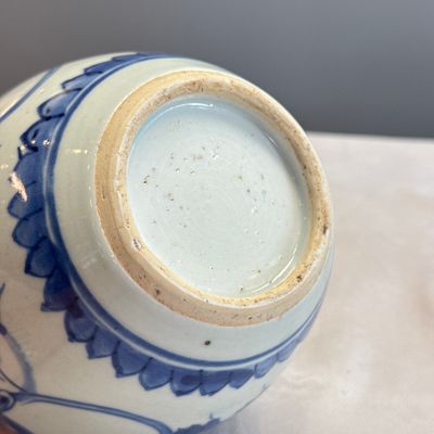 A pair of Chinese blue and white jars with floral design — photo 20
