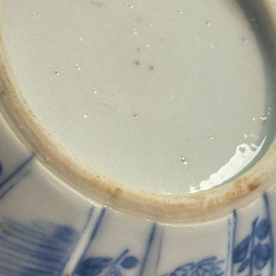 A pair of Chinese blue and white lotus-shaped teapots with mounts — photo 21
