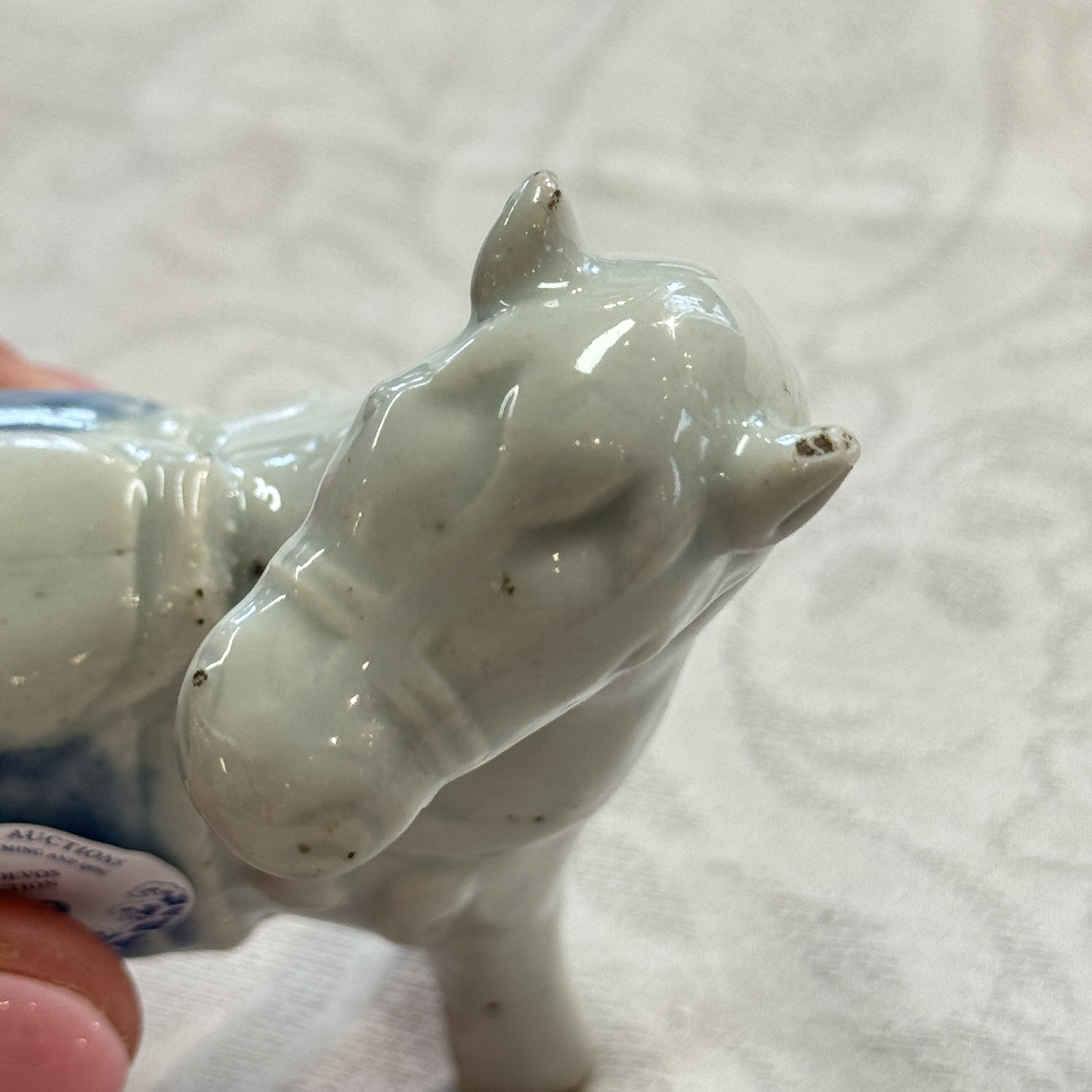 A pair of Chinese blue and white models of horses — photo 20