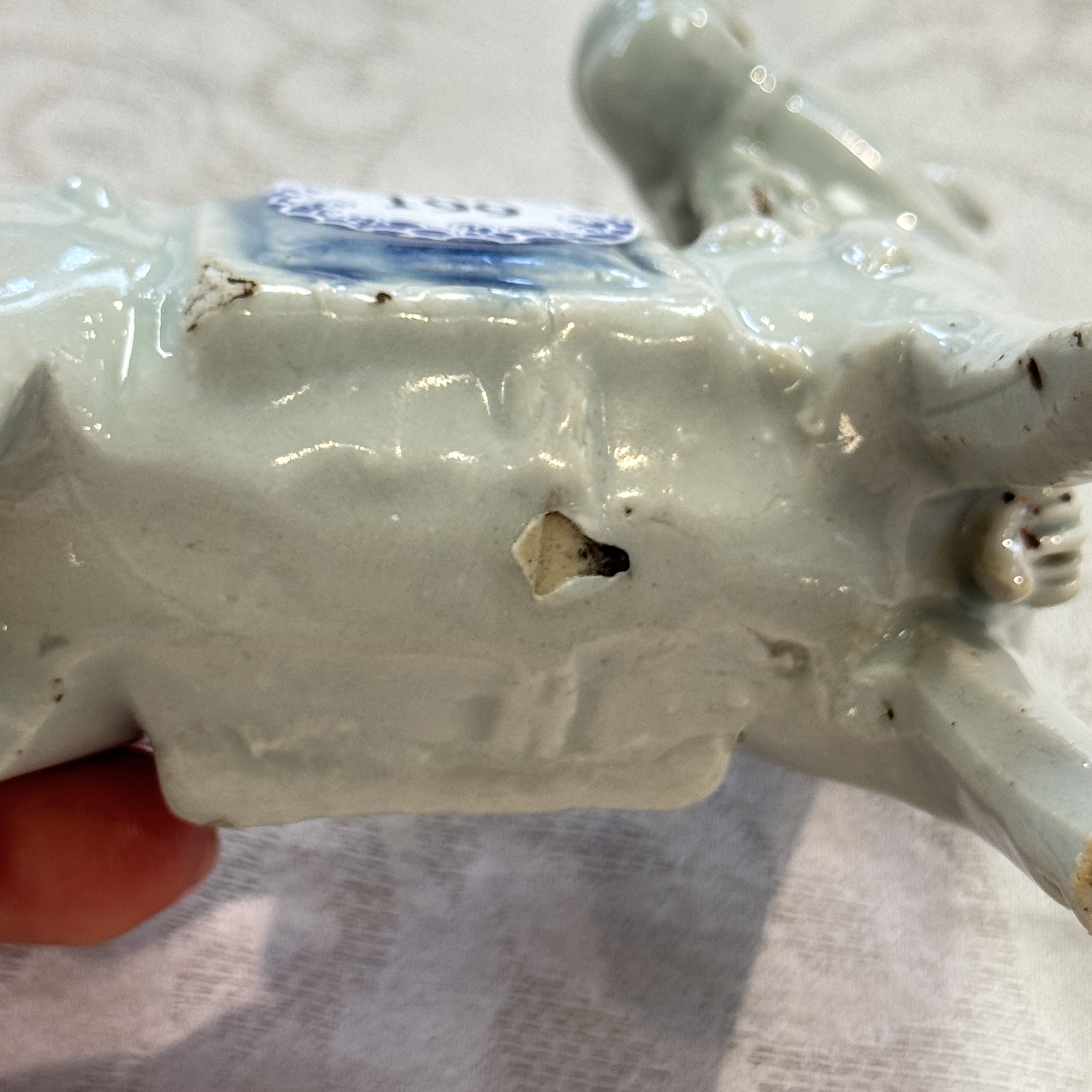 A pair of Chinese blue and white models of horses — photo 21