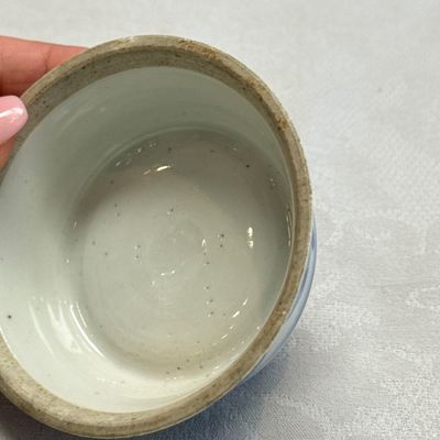 A pair of Chinese blue and white salt trenchers with antiquities design — 照片 14