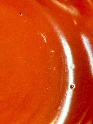 A pair of Chinese coral-red-glazed plates — photo 11